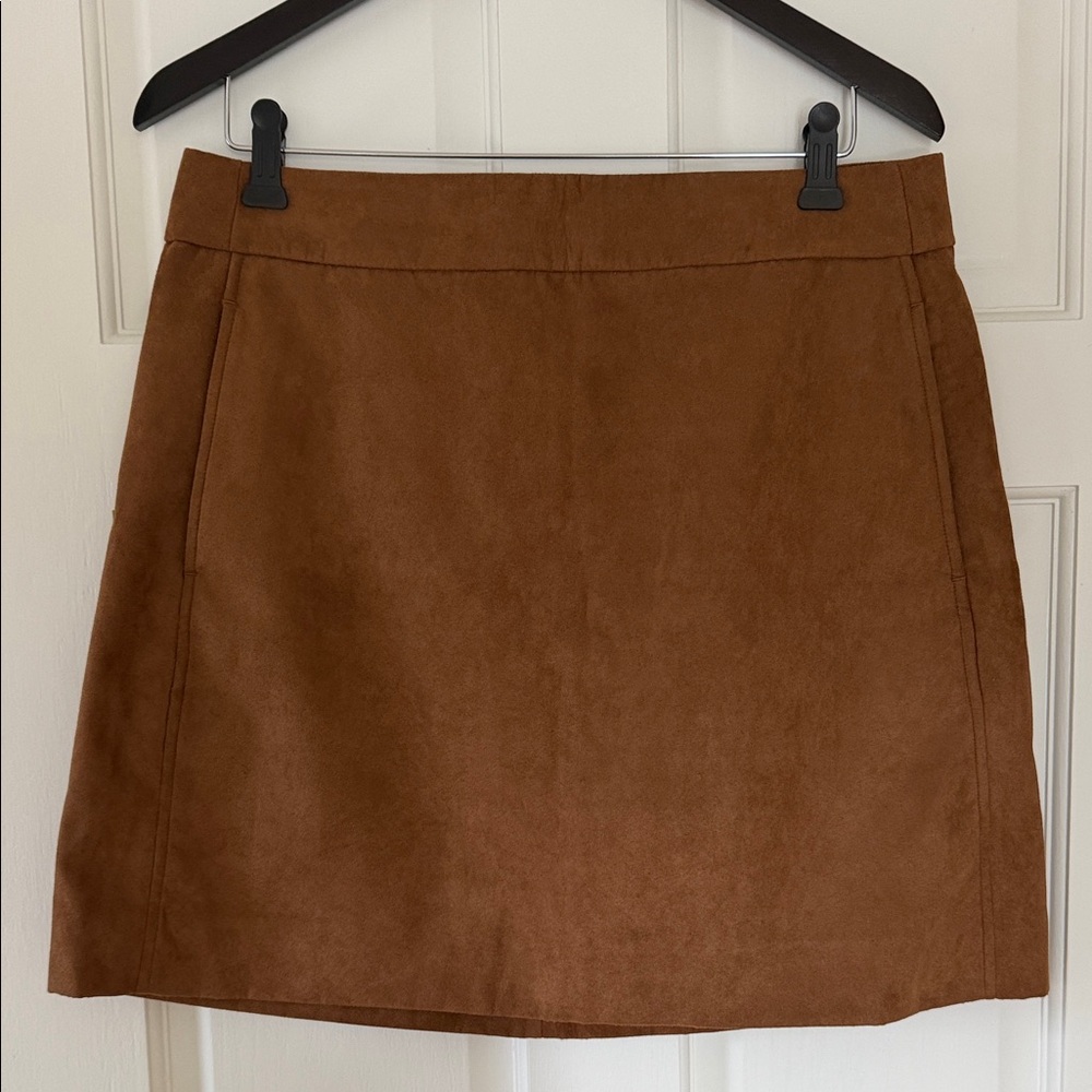 J. Crew Factory Tan Suede Mini Skirt